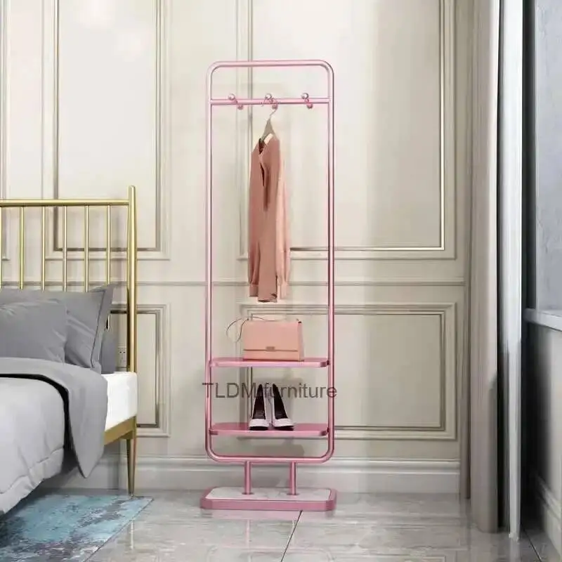 

Luxury Household Floor Coat Racks Italian Style Bedroom Designer Storage Shoe Shelf Simple Cloakroom Villa Clothing Hangers L