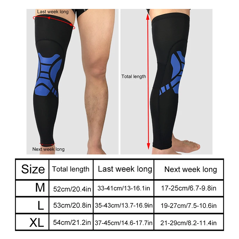 1Pcs  Sport Compression UV Long Leg Sleeve for Running Basketball Football Cycling Volleyball,Leg Support for Men and Women