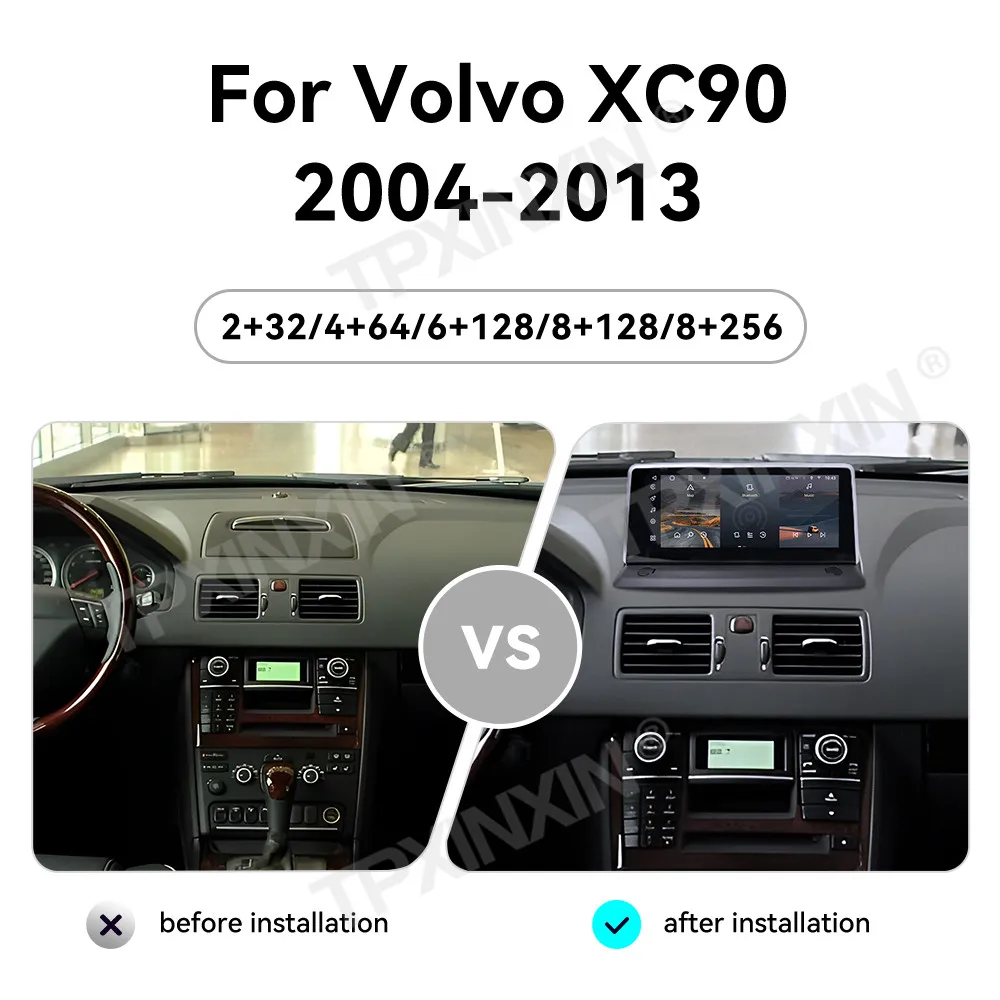 Android 13 Multimedia For Volvo XC90 2004~2013 GPS Navigation car radio Carplay 4G WIFI CARPLAY Android Auto(Wireless) Head Unit - view 4