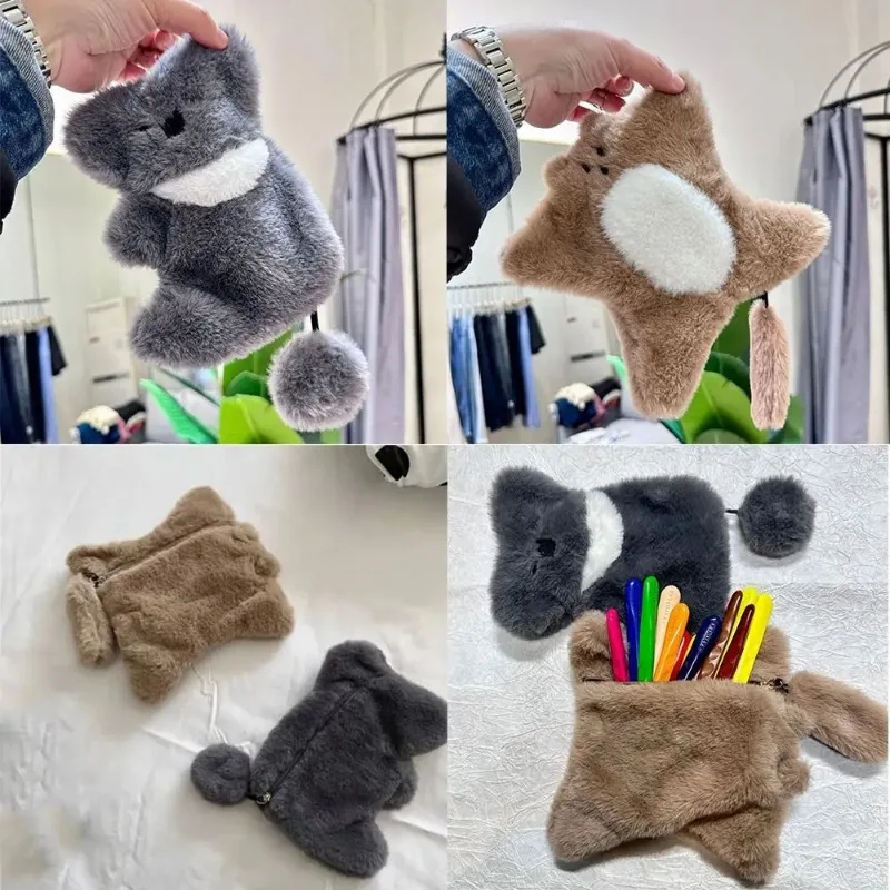 

Gift Soft Cloth Squirrel Koala Travel Washing Bag Pencil Case Pen Bag Make Up Storage Bags Cosmetic Bag