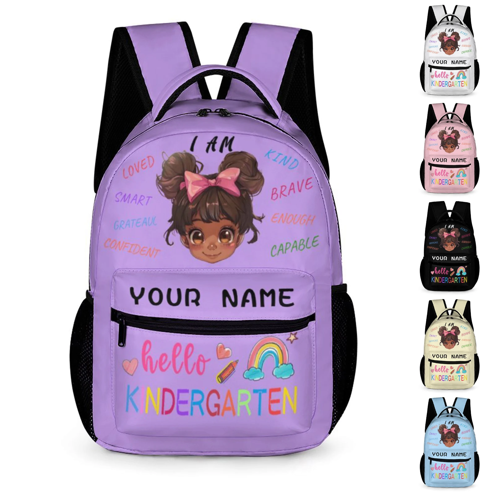 

Custom Afro Black Girl Backpack, Custom Name Backpack, Back to School, Travel Backpack, Birthday Gift for Girl, Custom Bookbag