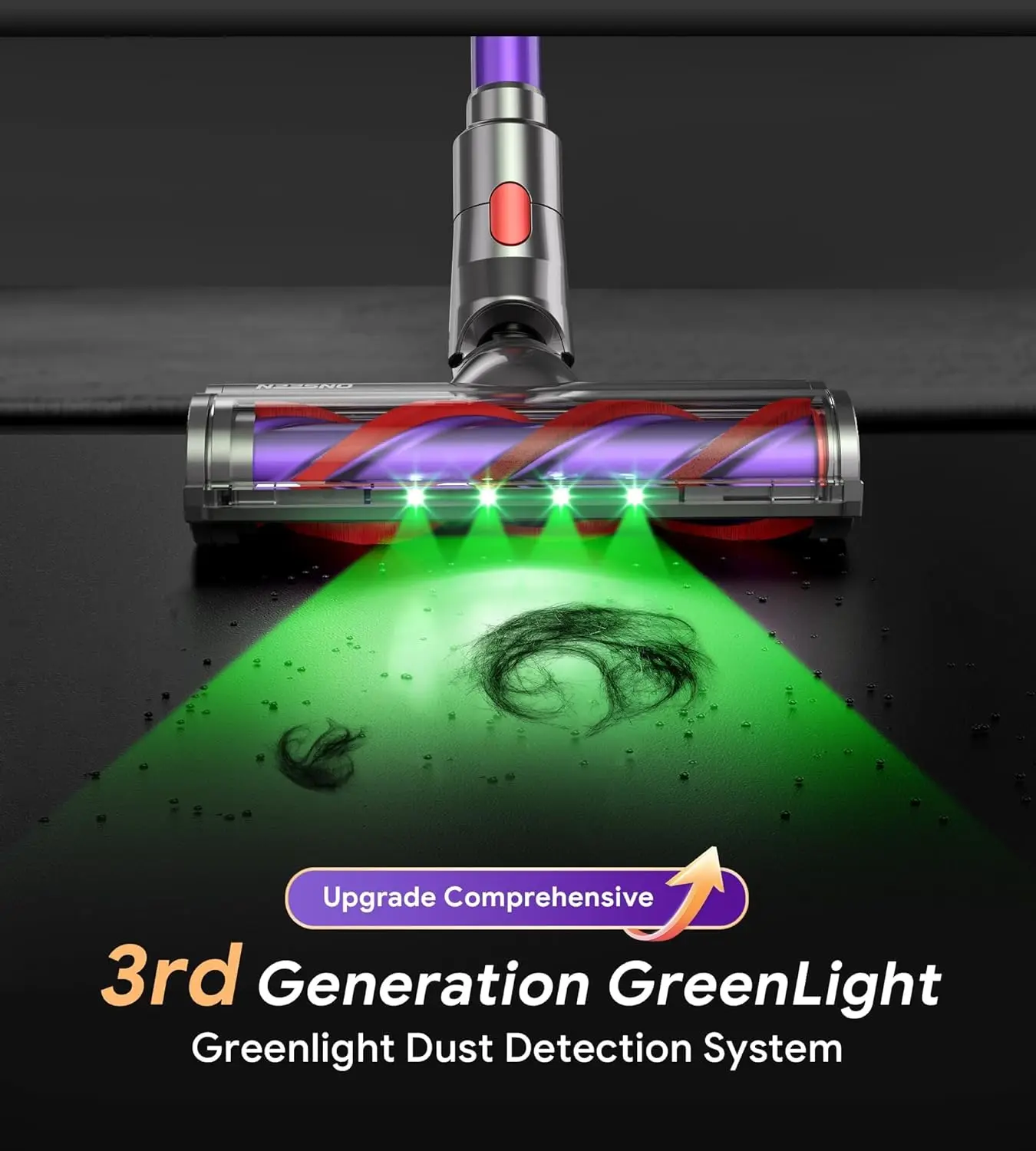 Aspirapolvere senza fili per la casa, aspirapolvere senza fili con aspirazione potente da 65 minuti/580 W/45 Kpa, aspirapolvere senza fili