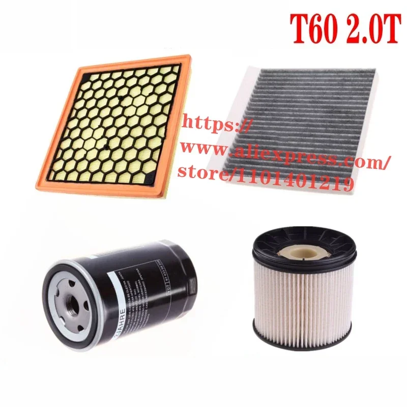 

4pcs/set Filter Set for 17-20 Maxus T60 2.0T Air,Oil,Cabin,Diesel filter