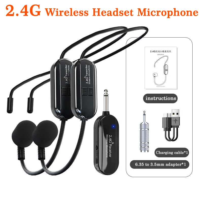 2.4G Wireless Headset Microphone Small Bee Loudspeaker Special Teaching Audio Microphone For Teachers