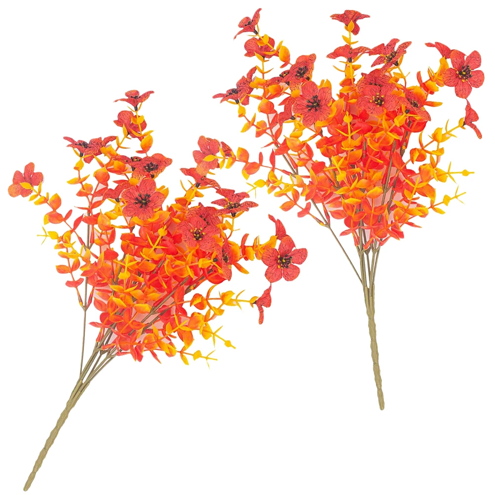 

2pcs Artificial Flowers Decoration Tulip Faux Plants Outdoor PVC Home Garden Decor Realistic Wildflowers