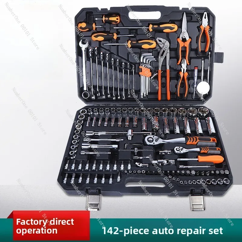 142pc Steam Machine Repair Tool Set in Blow Mold Case Box Ratchet Wrench Pliers Screwdriver