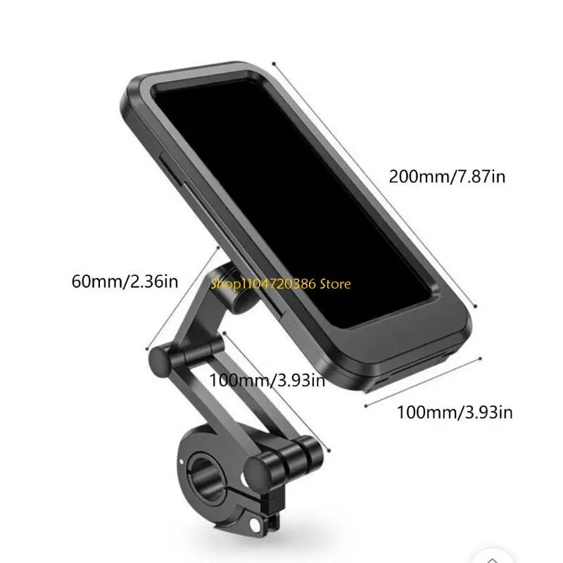 K0EA Shockproof ABS Motorcycle Phone Holder Adjustable Height 360 Rotation Secure Lock