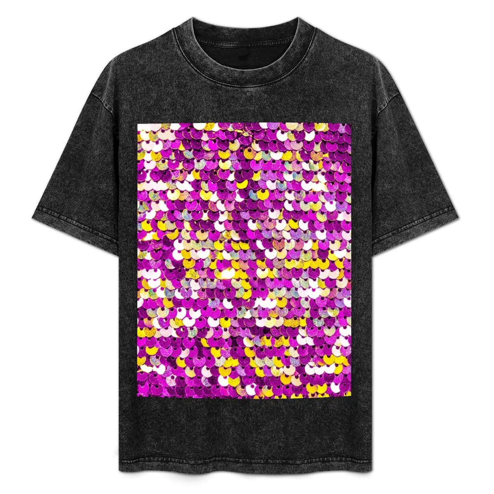 

Funky Sequins T-Shirt Stylish Graphic Short Sleeve Top