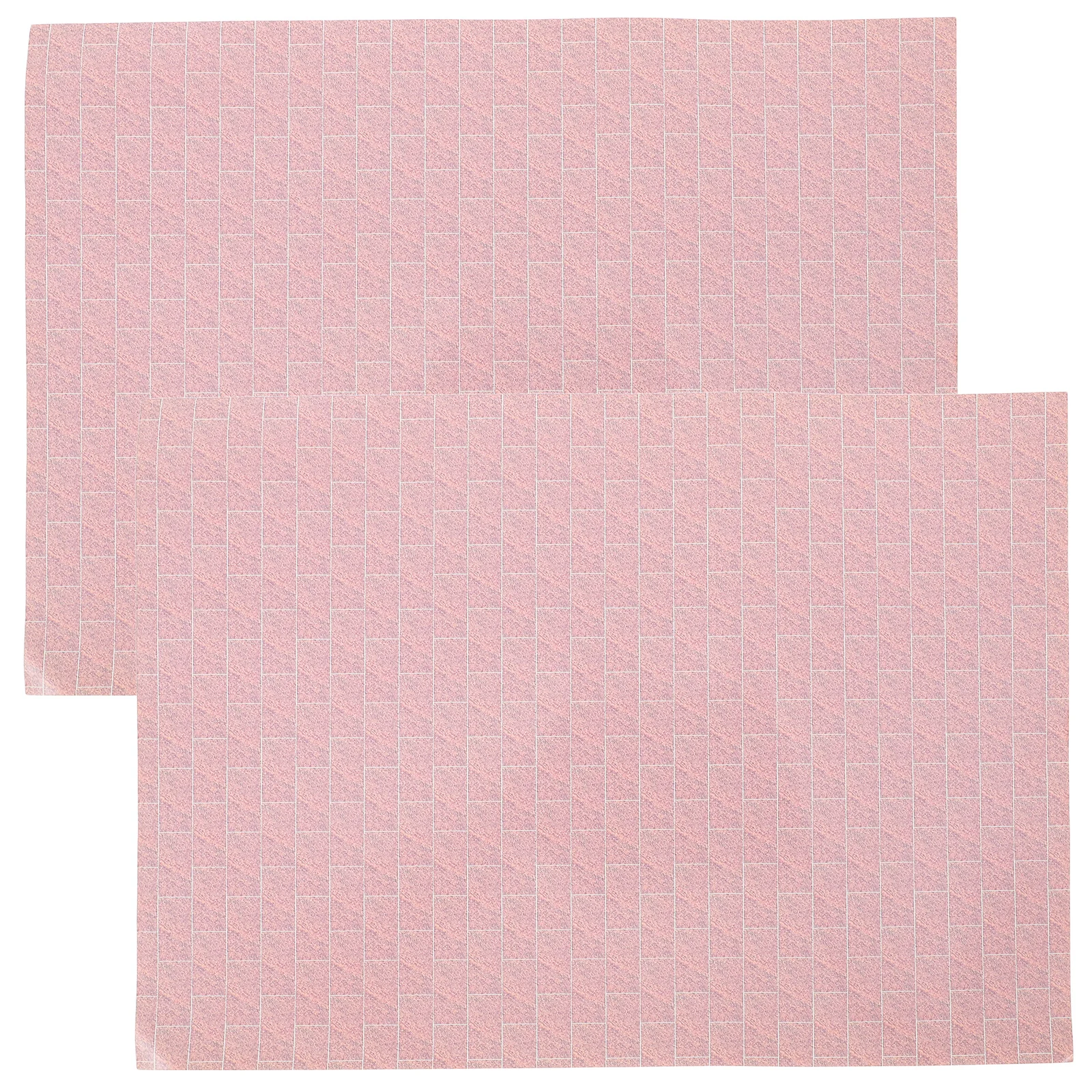 2 قطعة خلفية بيت الدمى واقعية نمط الطوب الأحمر ذاتية اللصق مصغرة جدار ديكور للمنزل الصغير الحديث #4