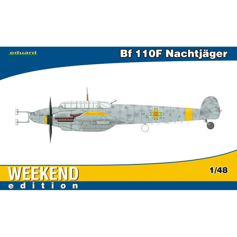 

Eduard Plastic Assembled Aircraft Model Kit 84145 Bf-110F Nachtjäger Weekend Edition 1/48
