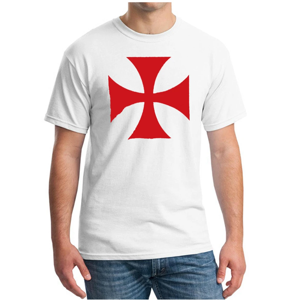 T Shirt Man Knight Templar Order Summer Casual Printing Short Comfortable O-neck Mason