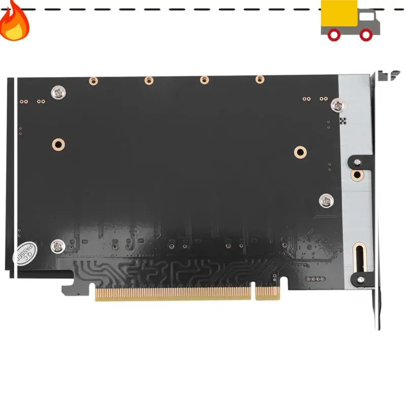 

Discount-M.2 NVME To Pcie 4.0 X16 Adapter Card, Supports 4 Nvme M.2 2280, Supports Bifurcation Raid