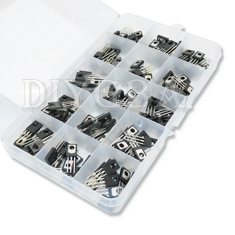 150PCS TO-126 B772 D882 BD139 BD140 C106 D669 B649 D237 D238 13003 BD136 BD235 BD438 BT134 2P4M  Transistor Assortment Kit Pack