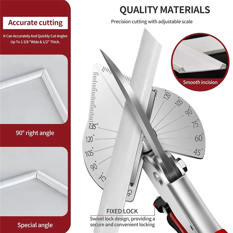 BHTS-Multi Angle Miter Shears Miter Scissors For Soft-Wood Plastic PVC Moulding Shoe Molding Angular Trim Cutter Tool