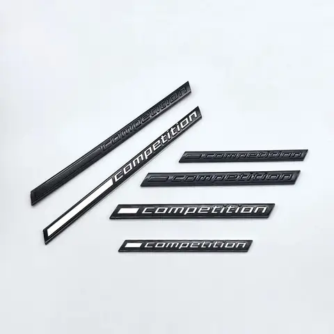 Chrome Silver Black COMPETITION Emblem For Thunder Edition M1 M2 M3 M4 M5 M6 M7 M8 X3M X4M X5M X6M Car Trunk Logo Badge Sticker