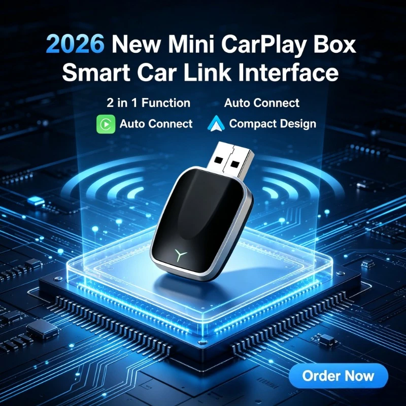 In-car Multimedia Upgrade Box, Premium Flixivi 2in1 Wireless Adapter, Enable CarPlay Android Auto for Nissan Plug and Play Use