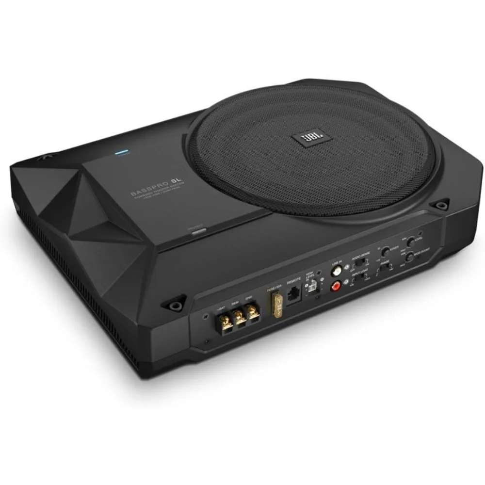 

BassPro SL 8-inch 125W RMS Powered Under-Seat Compact Subwoofer Enclosure System (250 watts RMS: 125 watts), Black