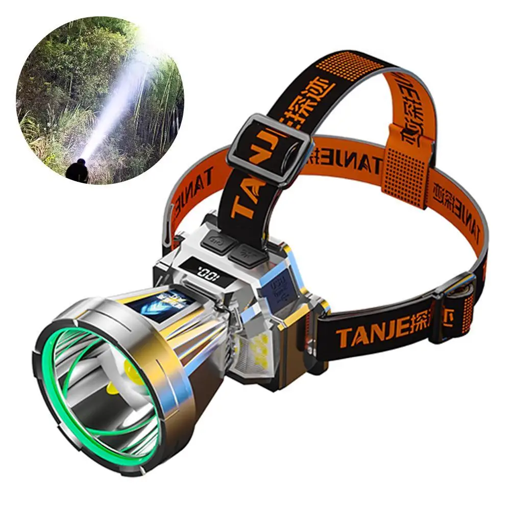 Super Bright LED Headlamp Fishing Headlight Portable Flashlight Rechageable Motion Sensor Headlight Camping Outdoor Head Lamp