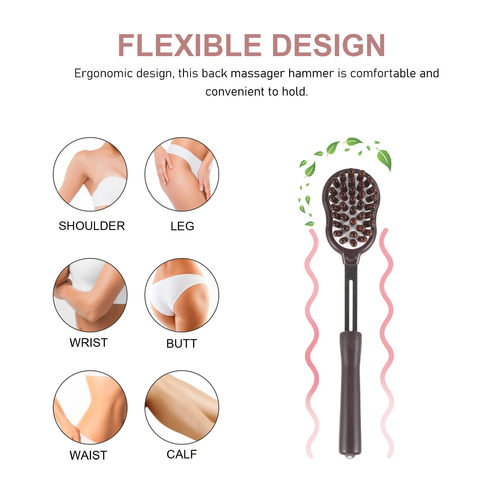 

Massage Knocking Hammer Wooden Back Shoulder Neck Massager Manual Percussion Tool for Athlete Warm-Up Physiotherapy Home Use