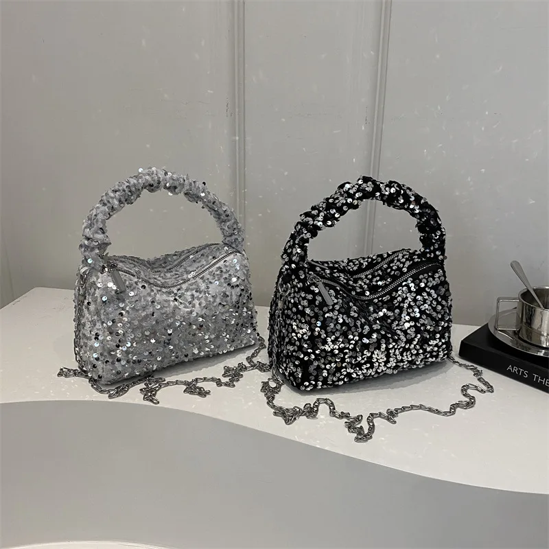 New Fashion Party Handheld Pearl Galaxy Sparkling Underarm Women's Bag, Women's Shoulder Bag