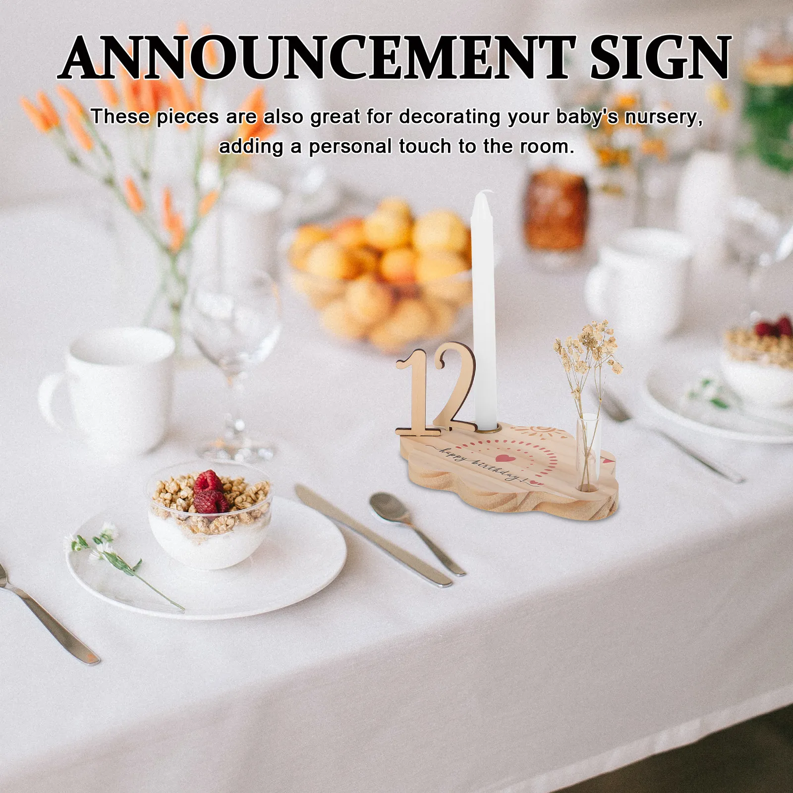 1Set Wooden Baby Months Signs Milestone Photo Props for Newborn Announcement Nursery Decor Monthly Growth Tracking First Year
