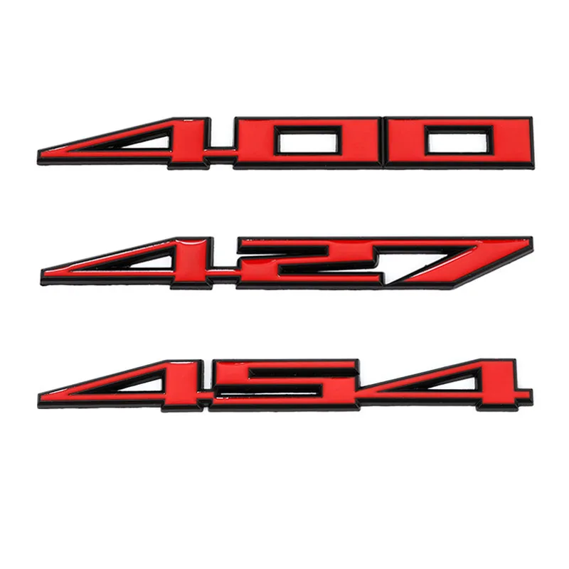 

Car Sticker 400 427 457 Logo Decals for Chevrolet SUV ZR1 CORVETTE Blazer SONIC CRUZE Silverado Volt MALIBU Camaro SPARK IMPALA