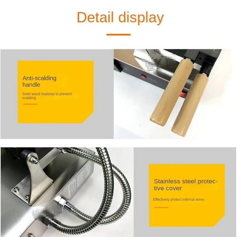 1600W Mini Waffle Maker Ball Shaped 220V Electric Waffle Maker Commercial Candied Haws Waffle Making Machine