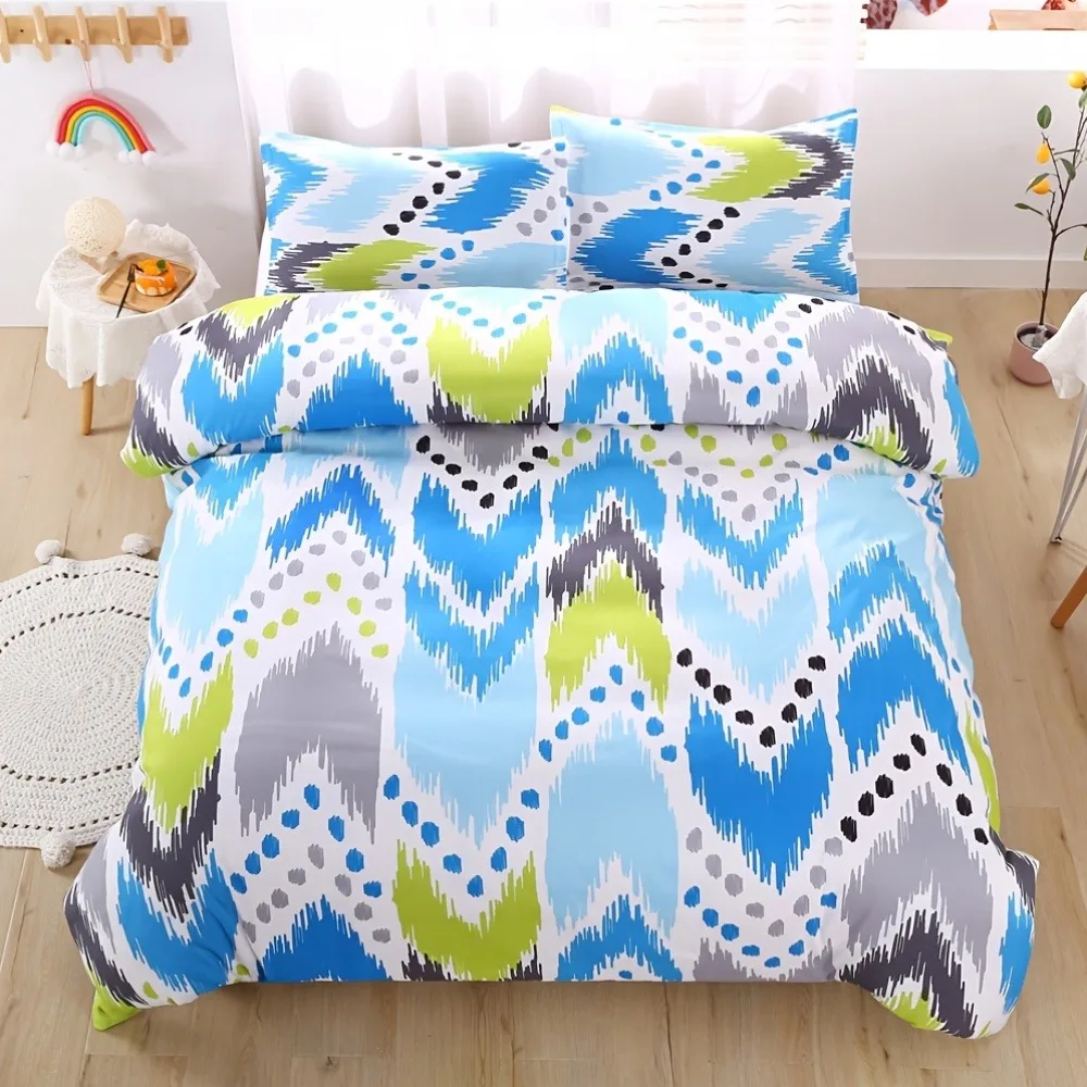 Comfortable Soft Duvet Cover Set for Bedroom/Dormitory All Seasons Removable Washable Versatile Bedding Collection