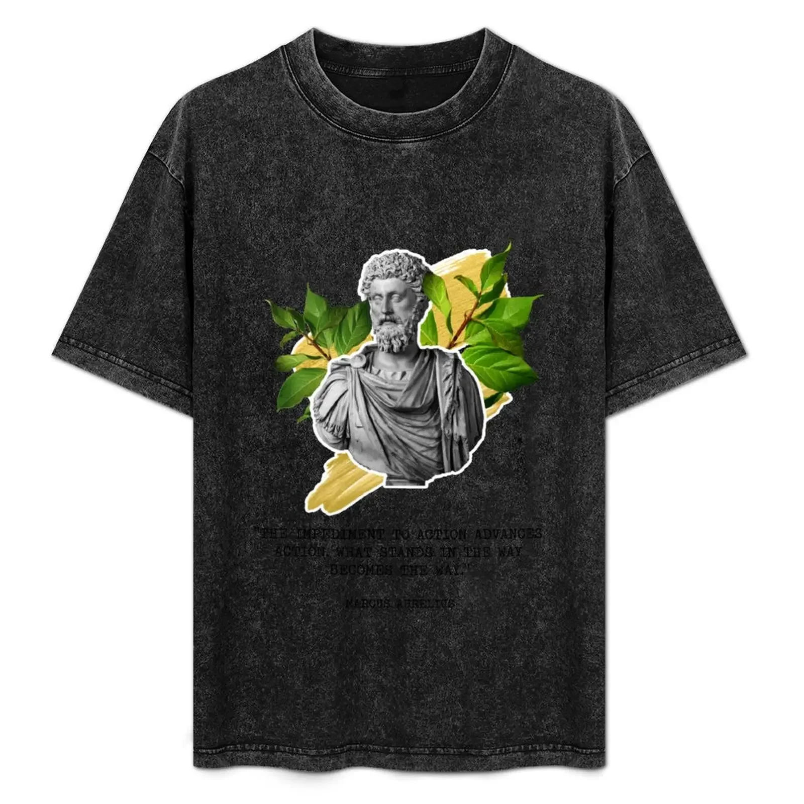 

Marcus Aurelius - The Obstacle is the way T-Shirt Blouse summer top mens tall t shirts