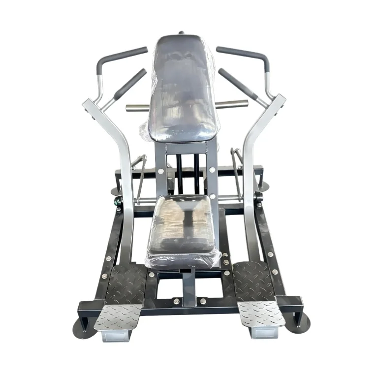 Black Seated Row Gym Use Fitness Equipment Plate Loaded Strength Training Machine Back Chest Press Machine for Gym