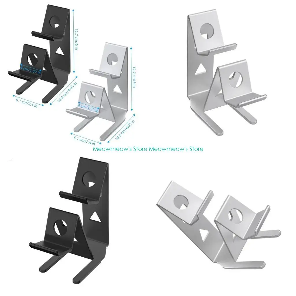 W91A 더블 게임 컨트롤러 금속 스탠드 게임 패드 홀더 게임 액세서리 데스크톱 스탠드