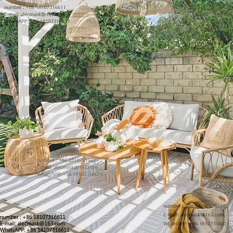 

Outdoor rattan sofa combination chair rattan andoutdoor furniture coffee table lazy sofa