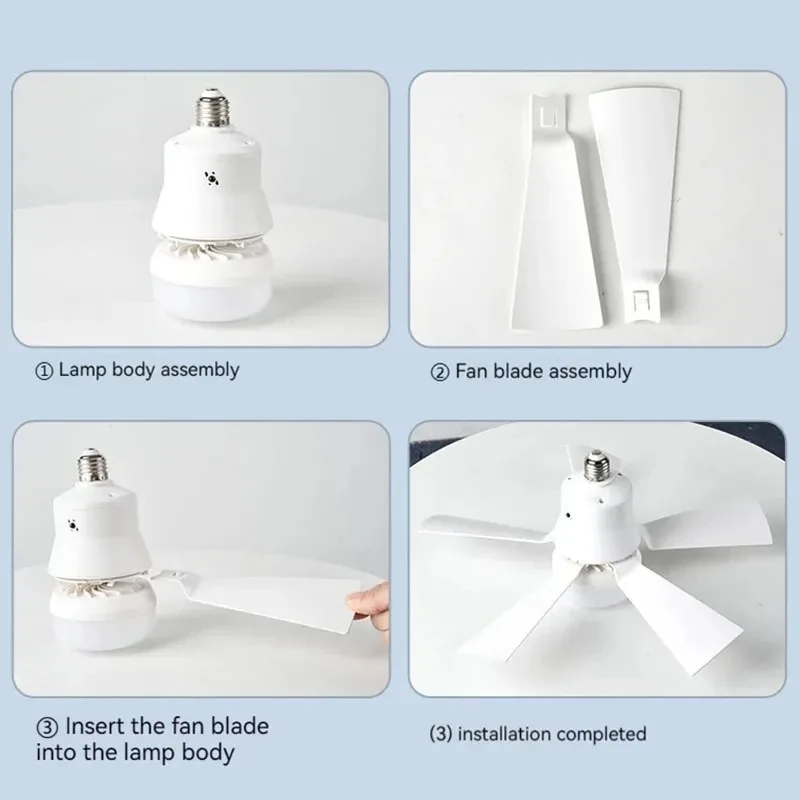 Ventilador de teto LED com controle remoto, luz regulável, 30W, base E27, moderno, inteligente, ventiladores sem fio, iluminação para quarto e sala de estar