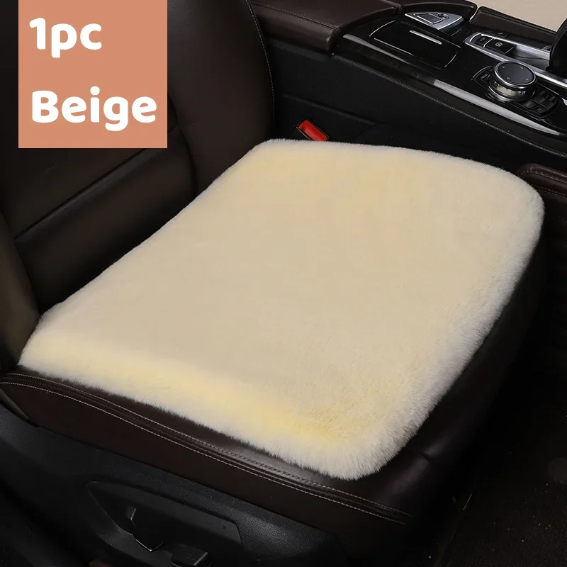Universal Car Seat Covers Winter Cozy Plush Artificial Rabbit Fur Auto Seat Covers Interior Warm Accessories for Comfort image 2