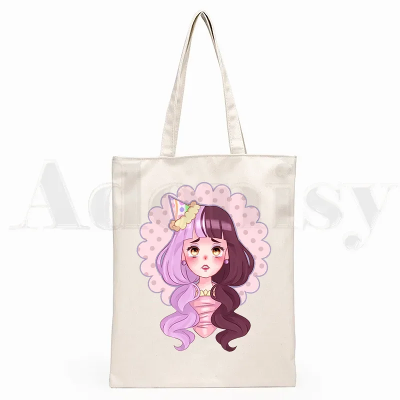 ميلاني مارتينيز Kpop الصيف الرسم الجمالي الرسم حقيبة تسوق البقالة المتسوق حقيبة الجوت حقيبة تسوق حقيبة التسوق قابلة لإعادة الاستخدام #4