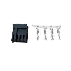 10 Set/lot Small 4Pin Floppy Power Black Plastic Shell and Connector with Terminals