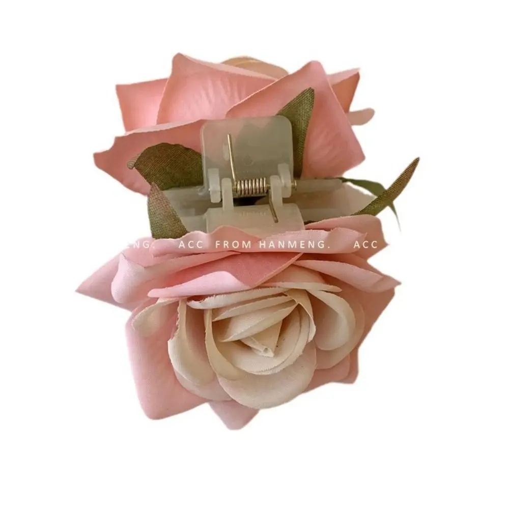 

Fashion Peony Flower Flower Hair Claw Ponytail Clip Cloth Rose Hair Clip Shark Clip Cute Hairpin Large Shark Clip Female