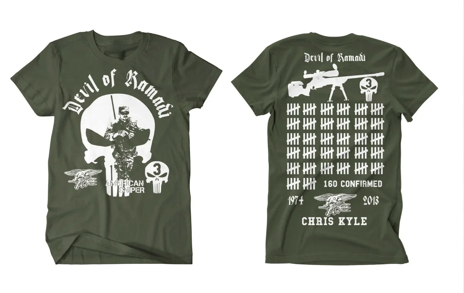 The Devil of Ramadi Chris Kyle American Sniper T-Shirt 100% Cotton O-Neck Summer Short Sleeve Casual Mens T-shirt Size S-3XL