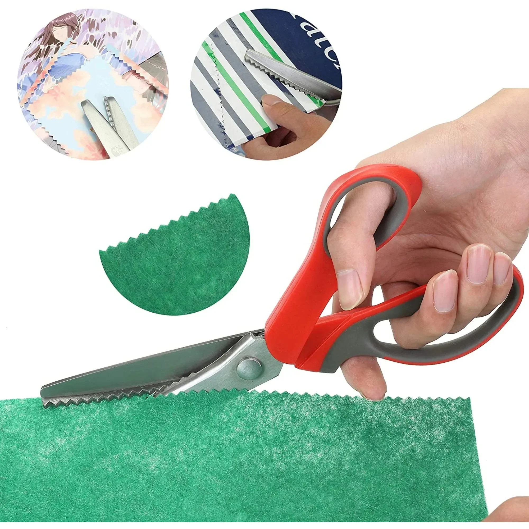 Nożyczki do wykańczania, nożyczki zygzakowe, nożyczki do wykańczania tkanin, nożyczki do wykańczania krawędzi, nożyczki do wykańczania