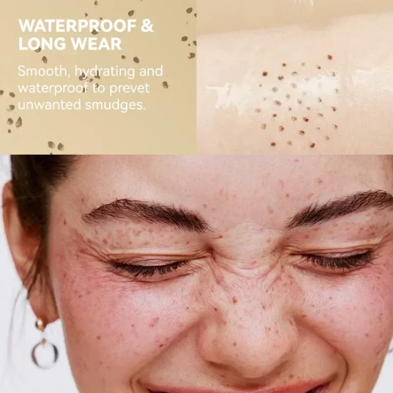 Heallor Waterproof Face Fake Freckles Pen Natural Lifelike Liquid Freckle Stamp Dot Spot Pen Quick Dry Long Lasting Cover Mole P