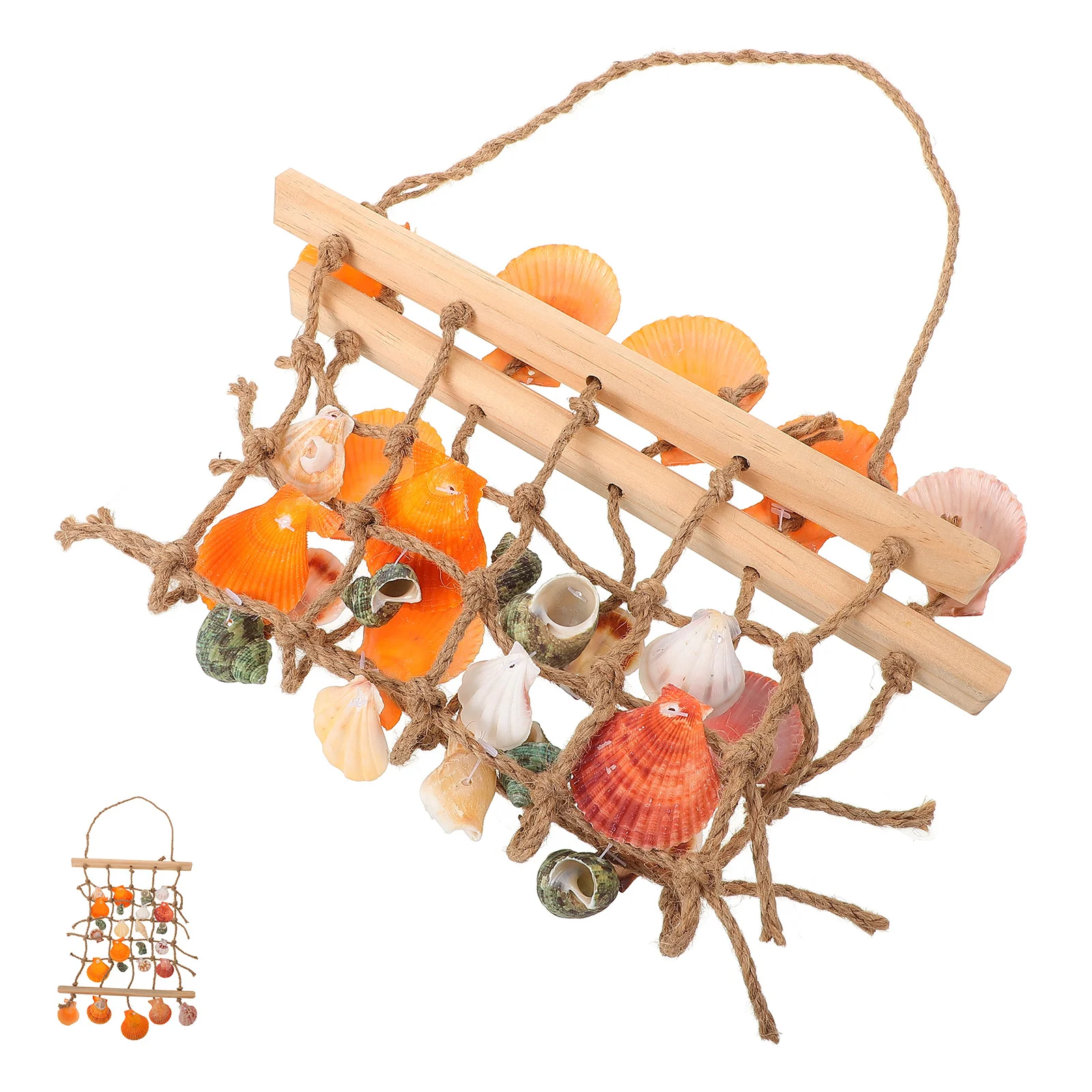 

Seashell Wall Decor Beach Hanging Ornament Ocean Theme Decoration Coastal Macrame Shell Art Rustic Nautical Home Office Patio