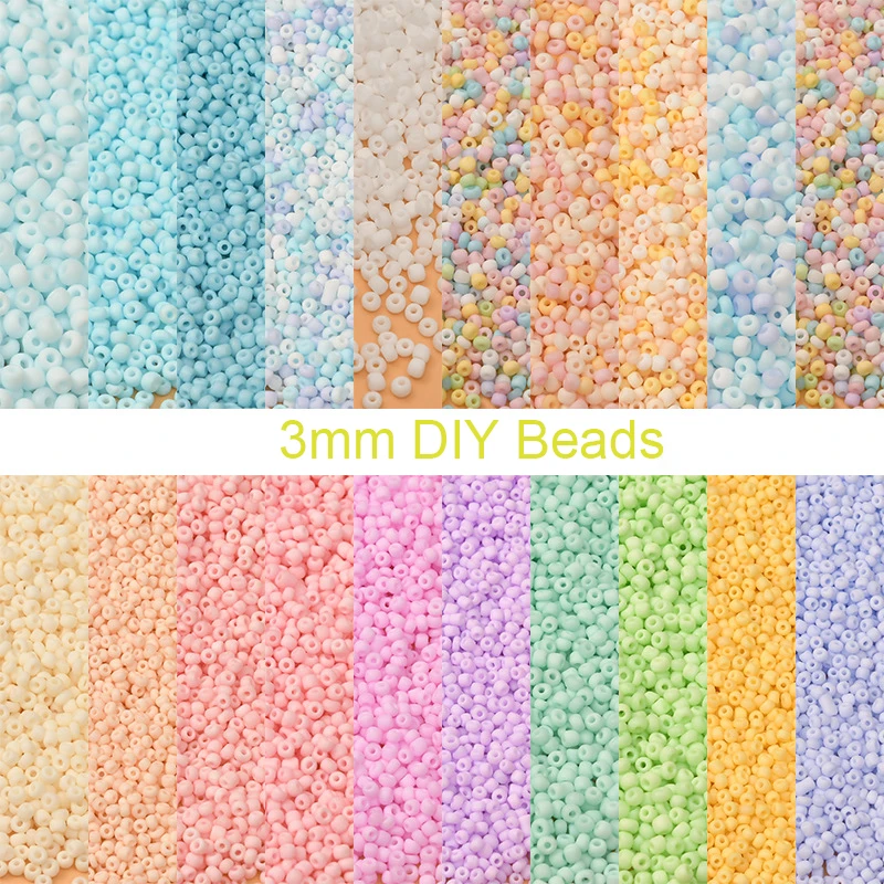 3mm Macaron Varnished Mini Beads Loose Beads DIY Jewelry Making Tool Bracelet Earring Necklace Handmade Jewelry Accessories