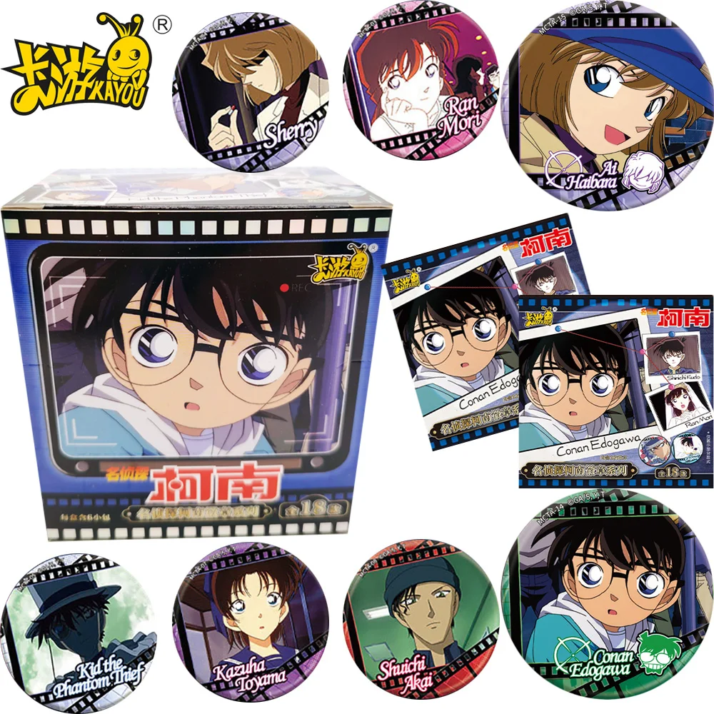 

New Original Kayou Detective Conan Anime Collection Badge Cartoon Figures Leisure Daily Fashion Brooches Bag Accessories Gifts