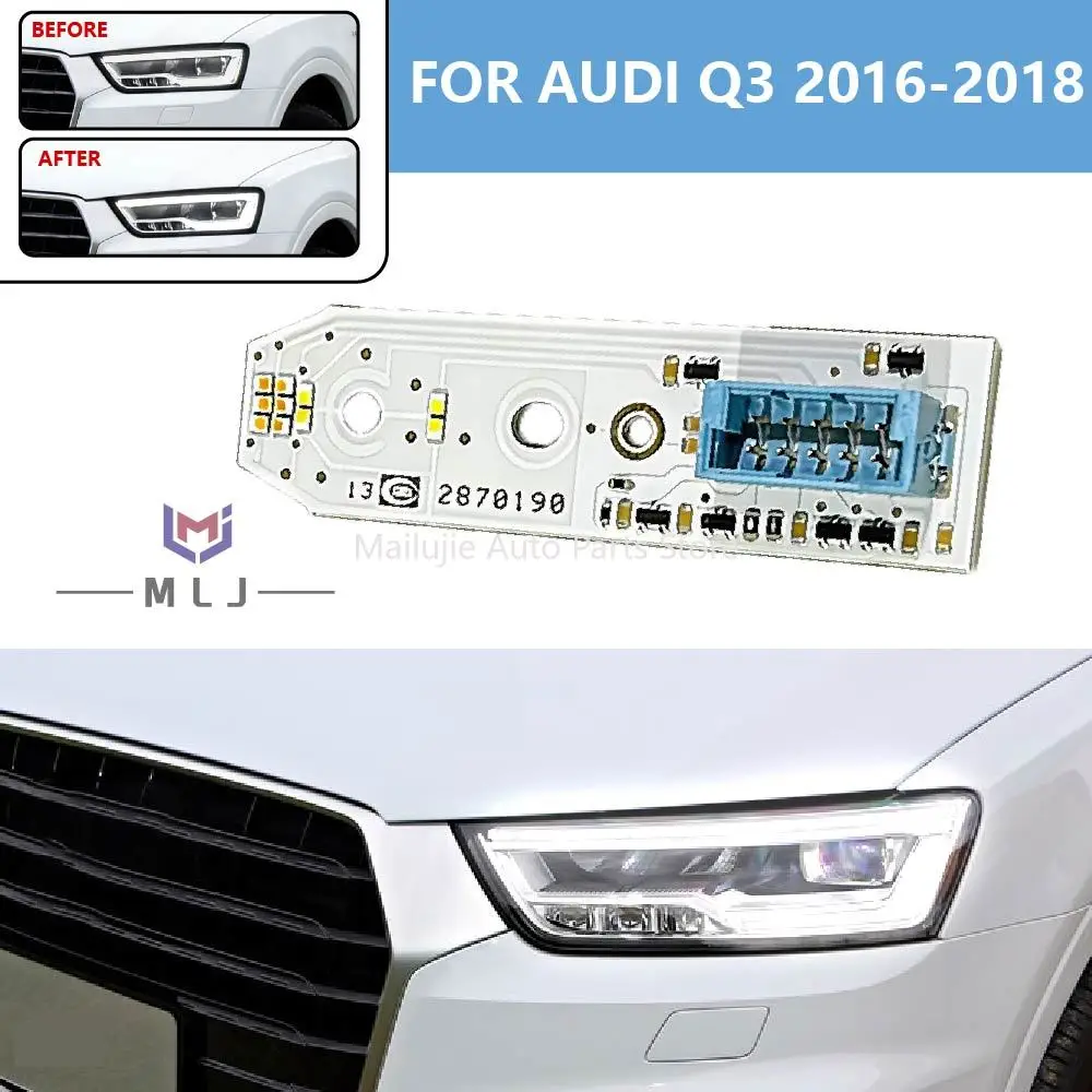 White Light Imported High Configurati LED For Audi Q3 2016-2018 Car HeadlightsDRL Chip Ballast Chip Circuit Board Light Source