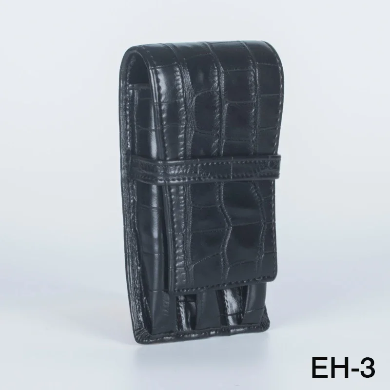New Fashion Fountain Pen / roller ball Pen / ballpoint pen black Leather Case office stationery Pencil Bag HOLDER FOR 3 pcs PEN