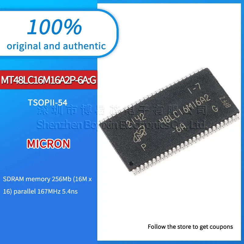 

Original genuine MT48LC16M16A2P-6A:G 48LC16M16A2-6A TSOPII-54