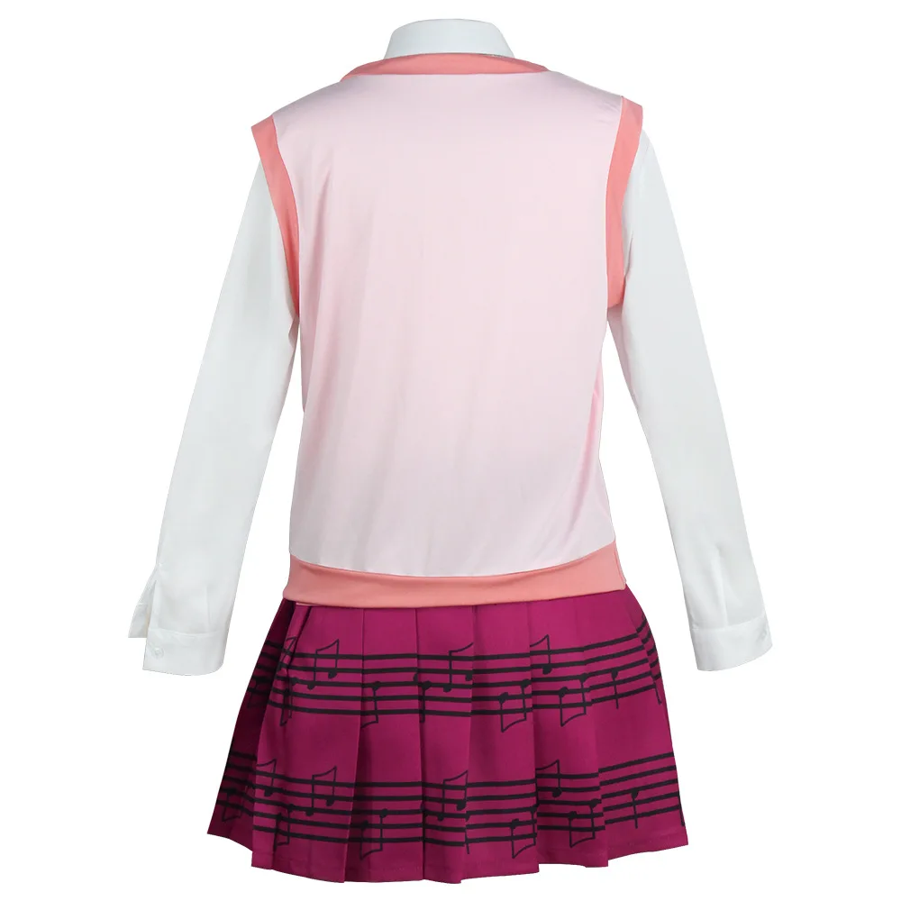 Anime recruté anronpa Kaede Akampetrol Cosplay Costumes pour femmes, robe d'Halloween, vêtements de jeu plis, uniforme JK imbibé