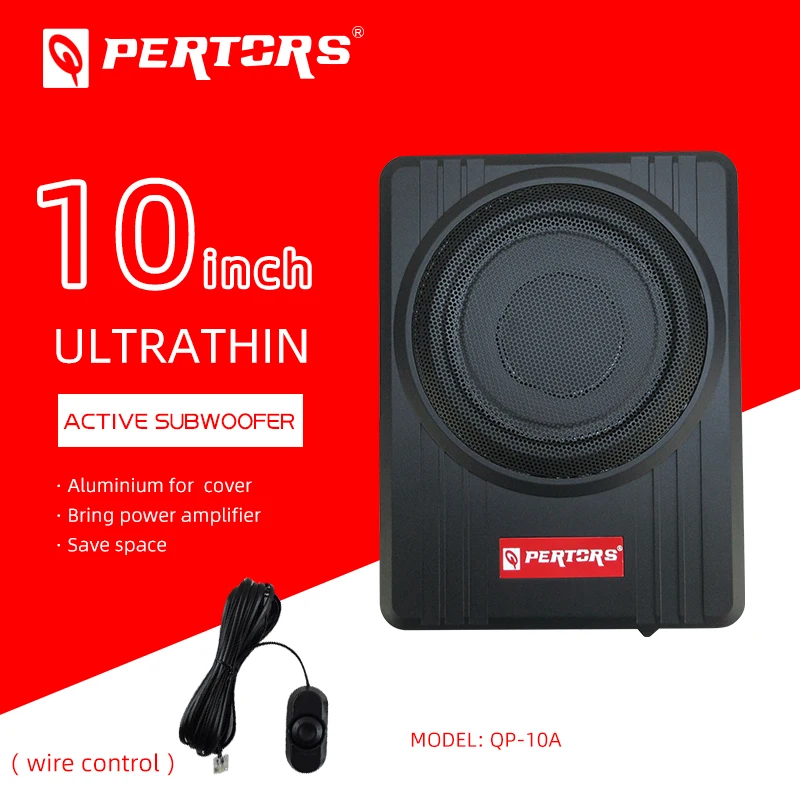 8inch 1200W/10inch 1500W car audio Active Subwoofer Built-in Amplifier Ultra-thin aluminum Alloy Subwoofer  With Wired Control