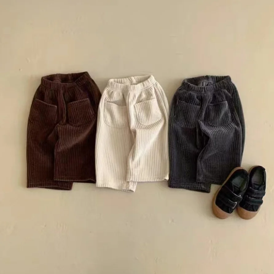 Baby Corduroy Harem Pants Autumn Winter Thicken Casual Pants Infant Toddler Solid Loose Pants Boy Girls Fashion Trousers