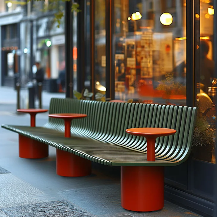 &Multi-purpose Rest Bench, Outdoor Long Chair for Garden & Coffee Shop